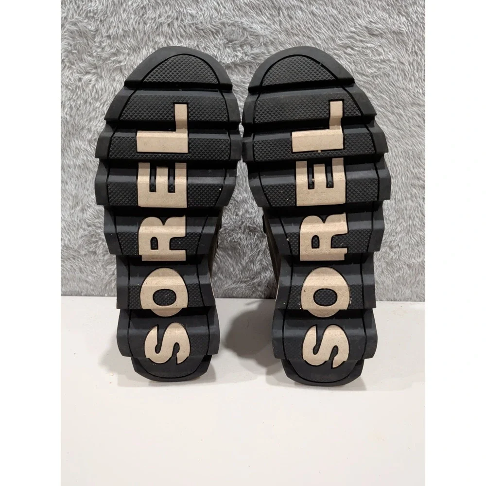 Sorel Womens Kinetic Caribou Waterproof Ankle Boot Lace Up Green Gray Size 7.5